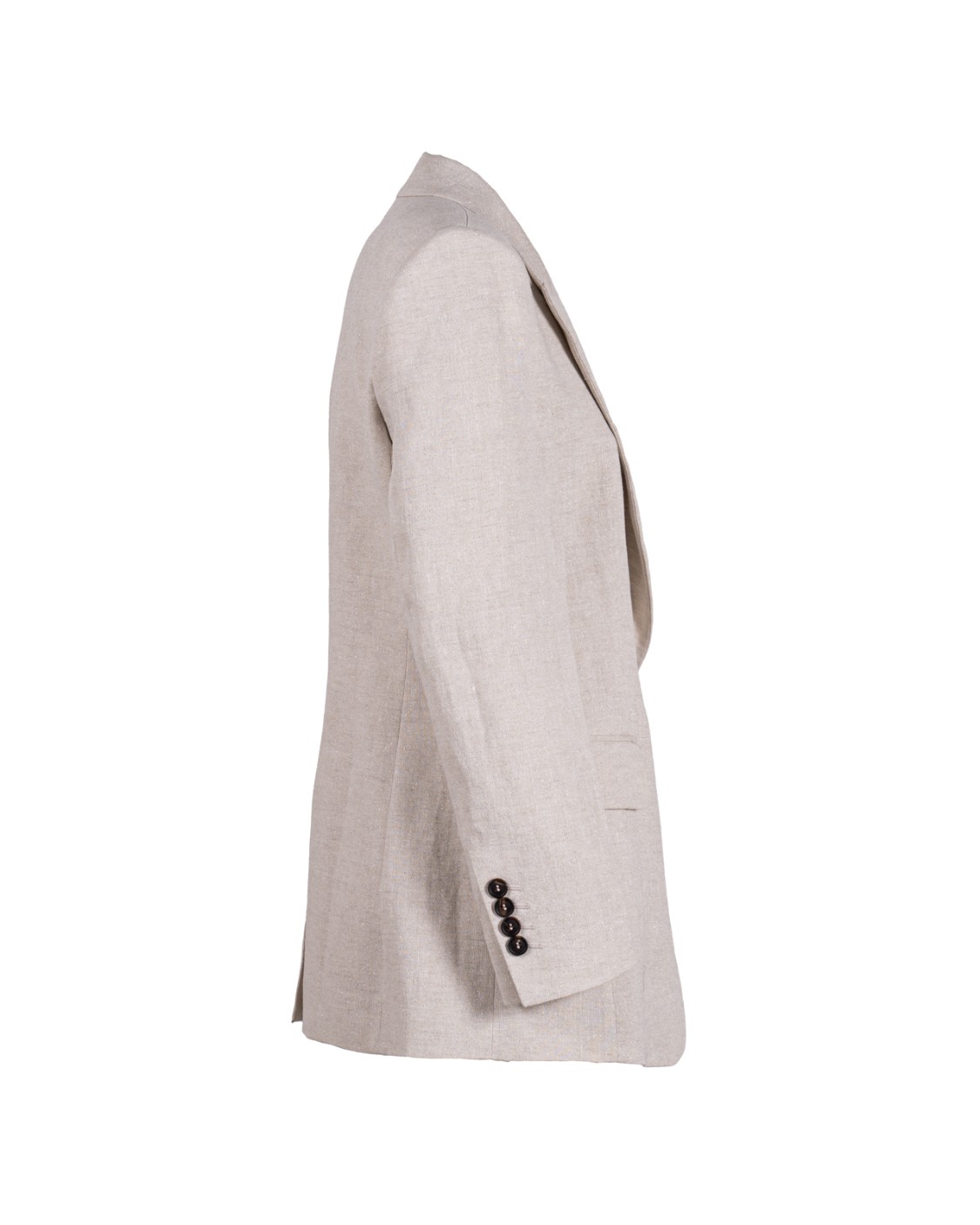 shop BRUNELLO CUCINELLI  Giacca: Brunello Cucinelli blazer in lino.
Collo con revers a lancia.
Maniche lunghe con bottoni sul fondo.
Due tasche frontali con patta.
Uno spacco posteriore sul fondo.
Chiusura frontale con bottoni.
Composizione: 97% lino, 2% poliestere, 1% poliammide.
Made in Italy.. MH5477221-C169 number 3967764
